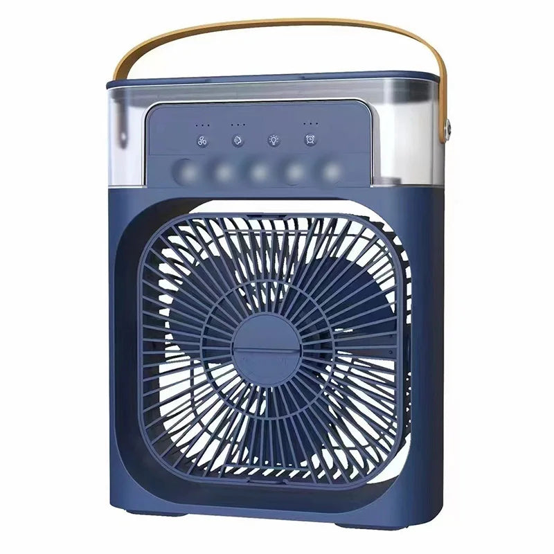 Portable Humidifier Fan Air Conditioner Household Small Air Cooler Hydrocooling Portable Air Adjustment for Office 3 Speed Fan