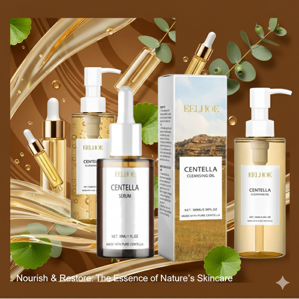 Centella Asiatica Makeup Remover Lightweight Refreshing and Gentle Face Cleansing Oil Lip and Eye Cosmetic Removal Cleaning